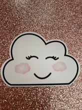 Load image into Gallery viewer, Smiley cloud sticker, planner sticker
