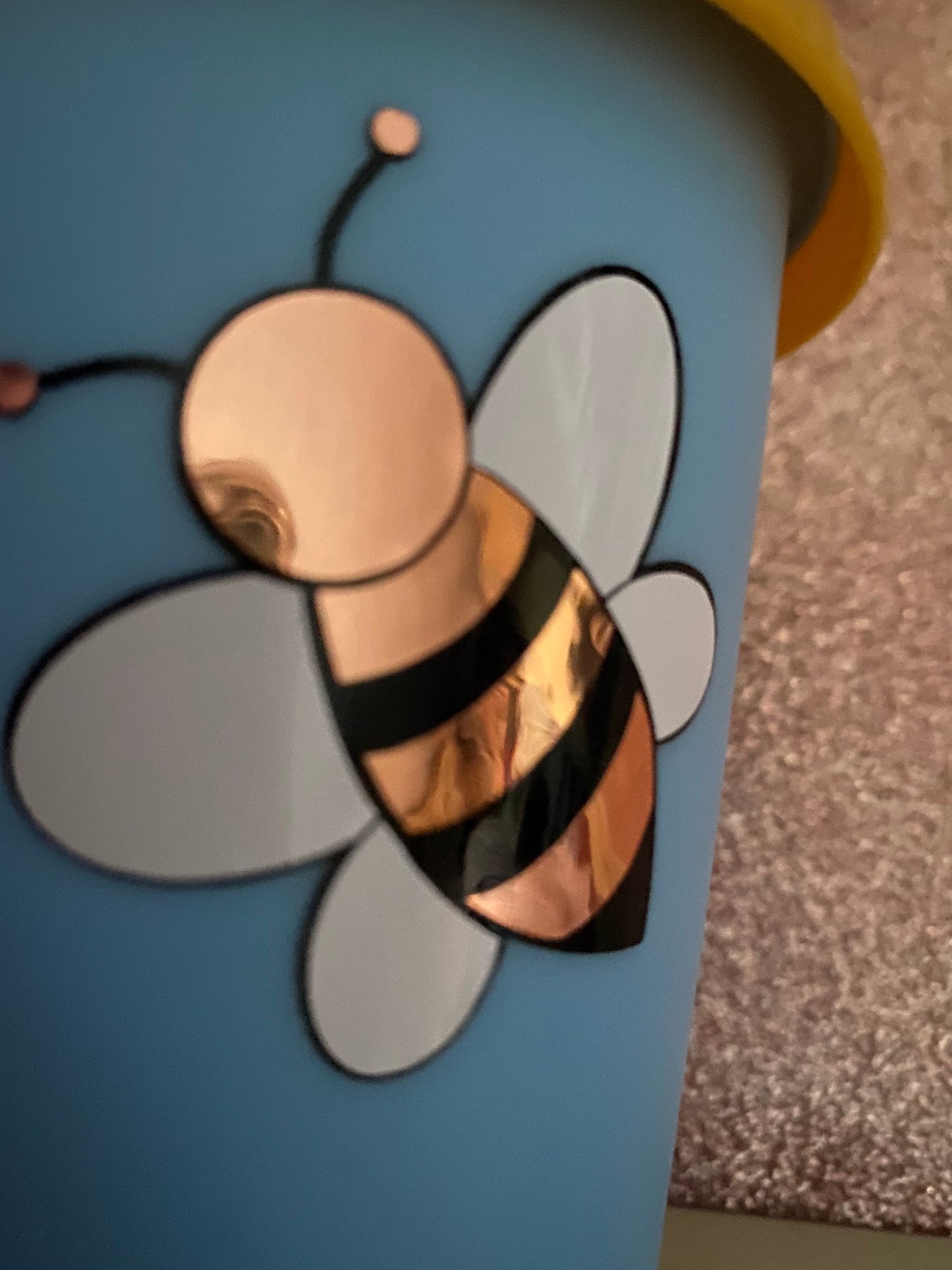 Personalised colour changing tumbler, bee tumbler