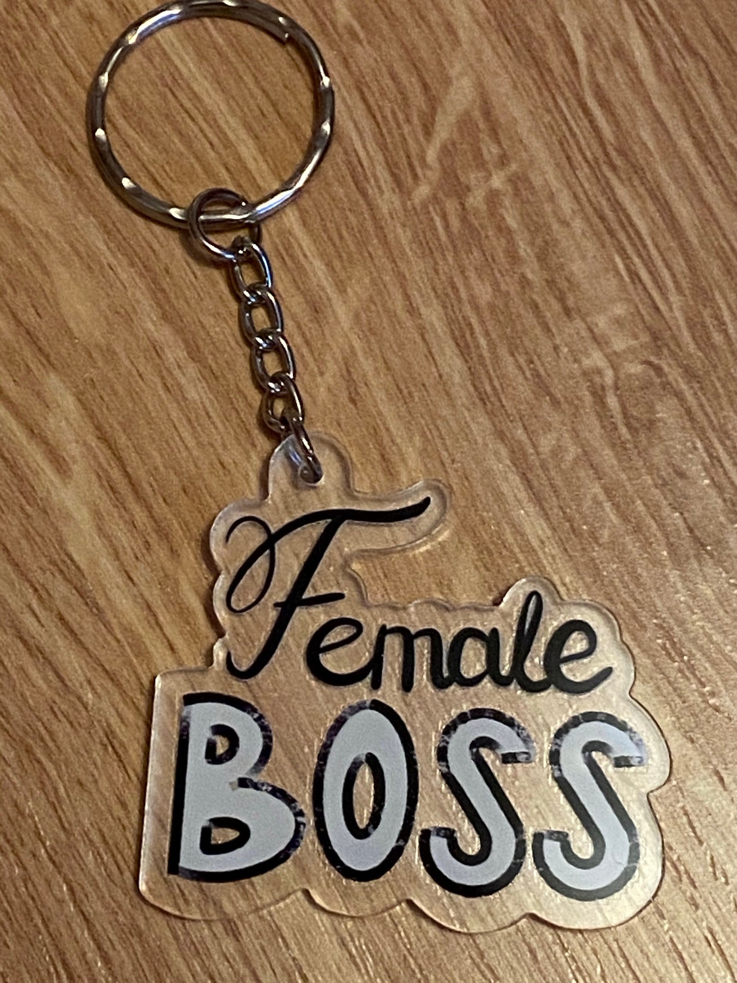 Female boss keyring