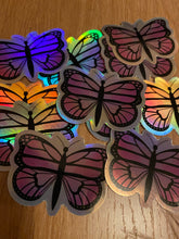 Load image into Gallery viewer, Butterfly holographic sticker
