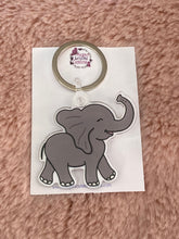 Load image into Gallery viewer, Acrylic elephant keyrings
