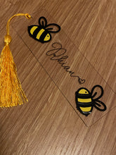 Load image into Gallery viewer, personalised bee bookmark
