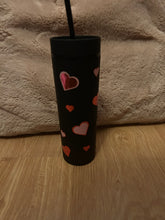 Load image into Gallery viewer, Love heart skinny tumblers
