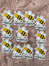 Load image into Gallery viewer, Bee happy sticker

