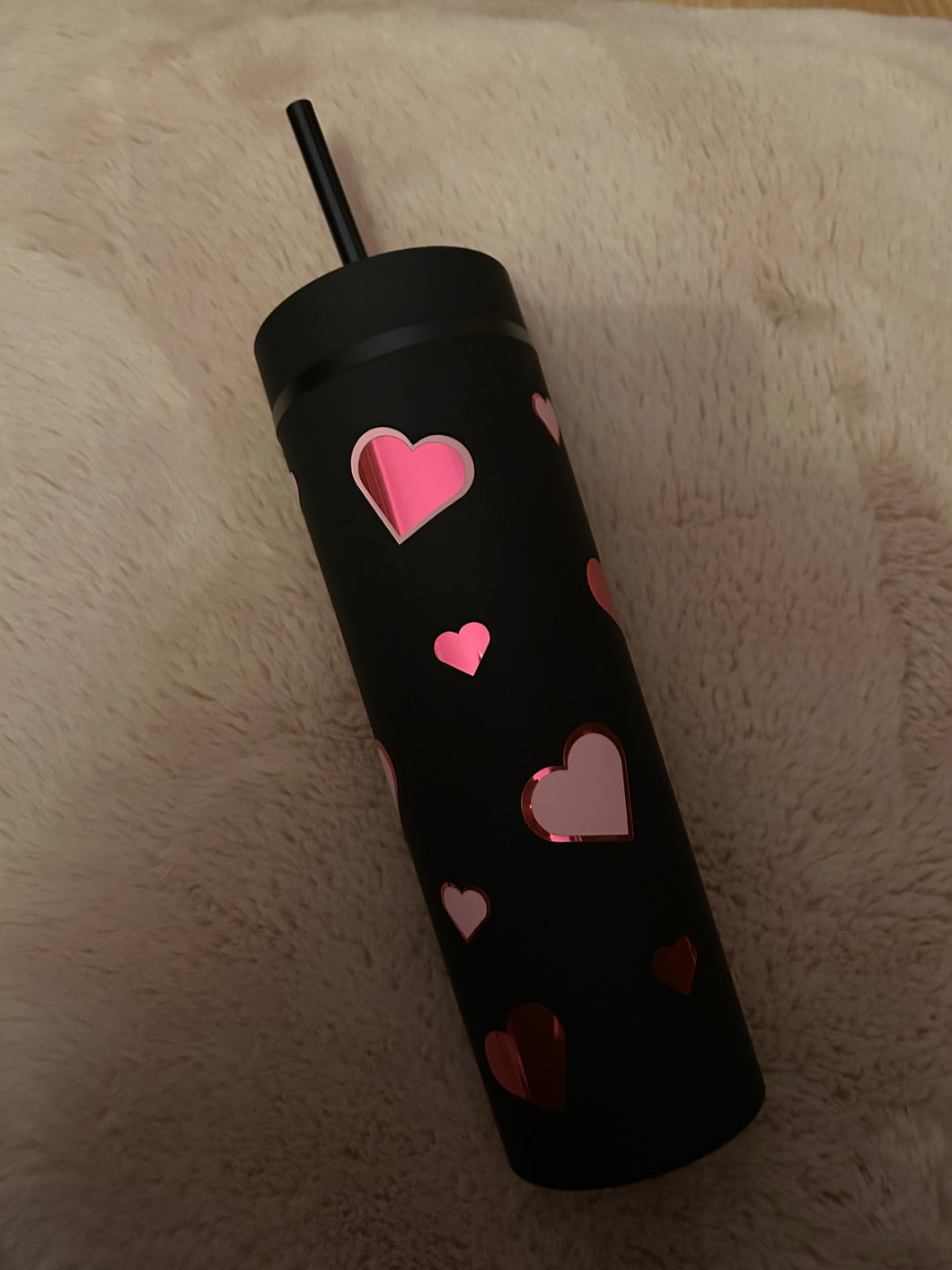 Love heart skinny tumblers