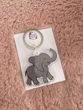 Load image into Gallery viewer, Acrylic elephant keyrings
