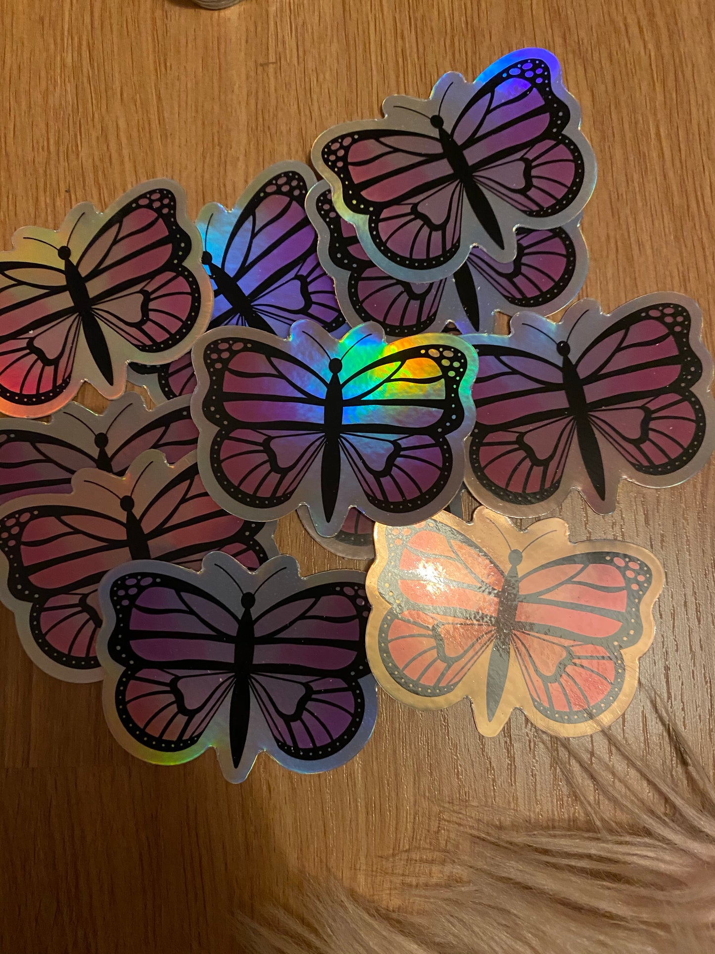 Butterfly holographic sticker