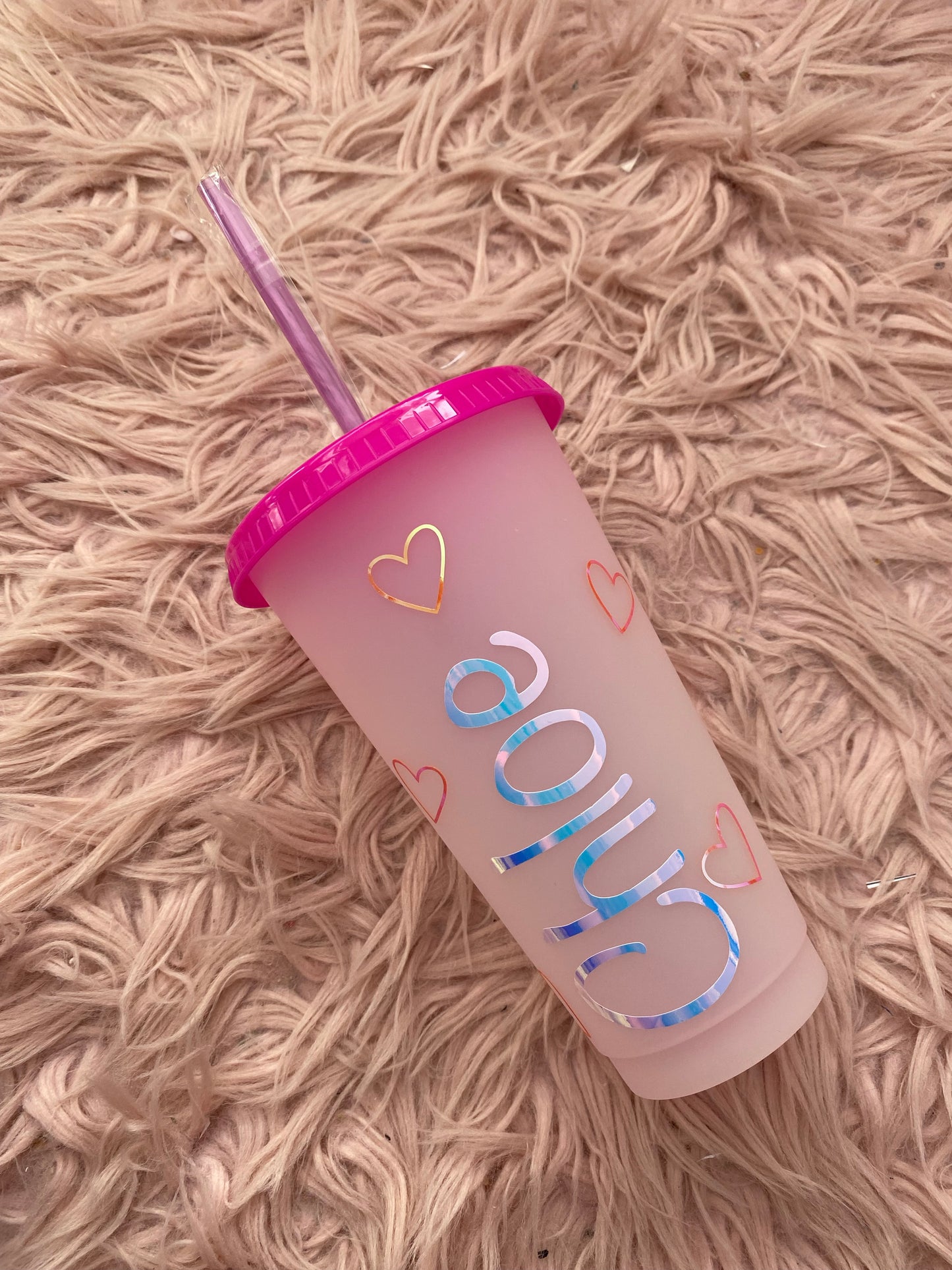 Colour changing personalised cold cup tumbler