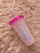 Load image into Gallery viewer, Colour changing personalised cold cup tumbler
