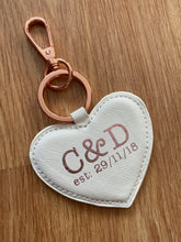 Load image into Gallery viewer, Personalised love heart keyring
