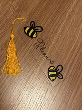 Load image into Gallery viewer, personalised bee bookmark
