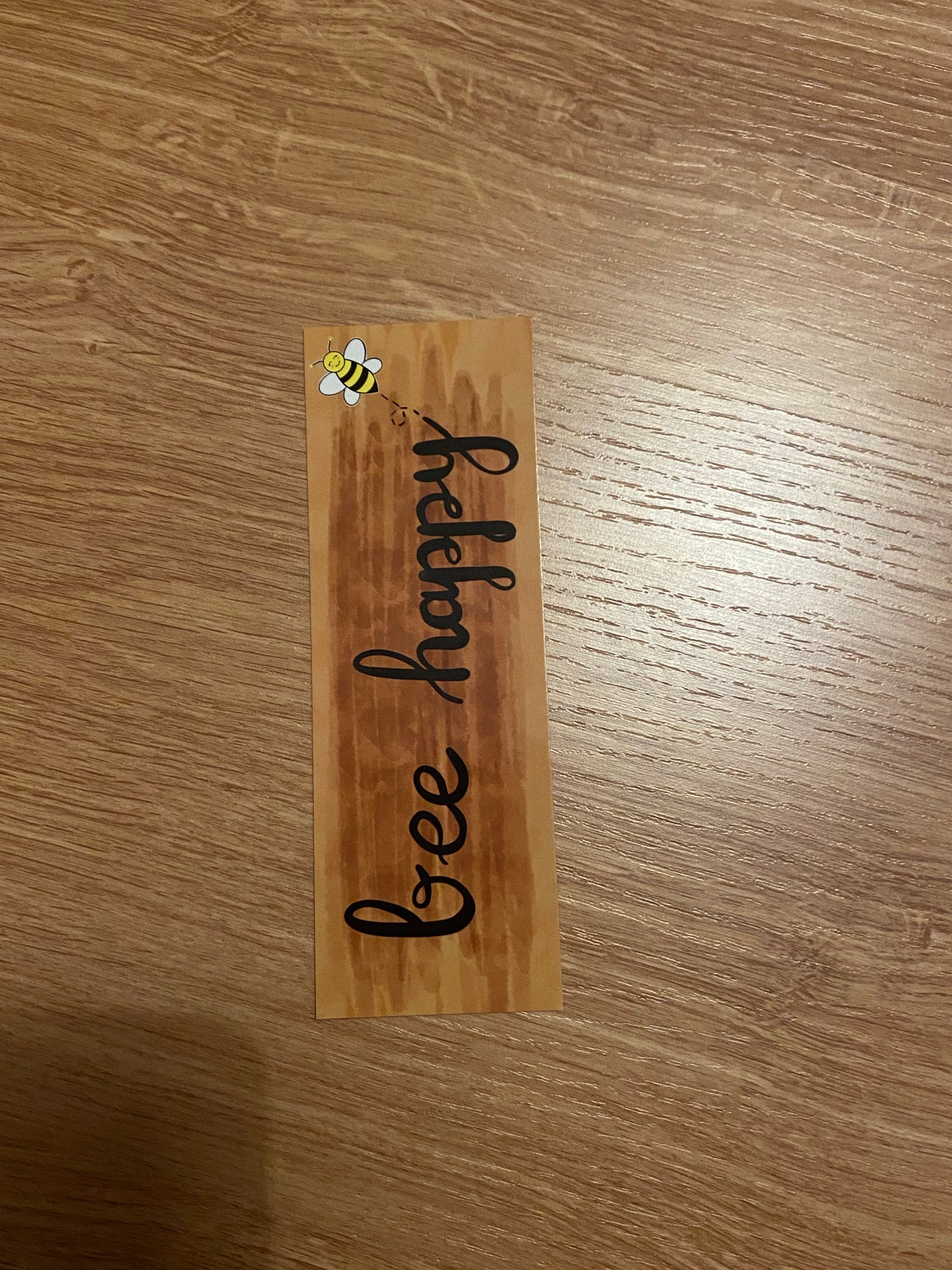 Bee happy bookmark