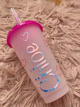 Load image into Gallery viewer, Colour changing personalised cold cup tumbler
