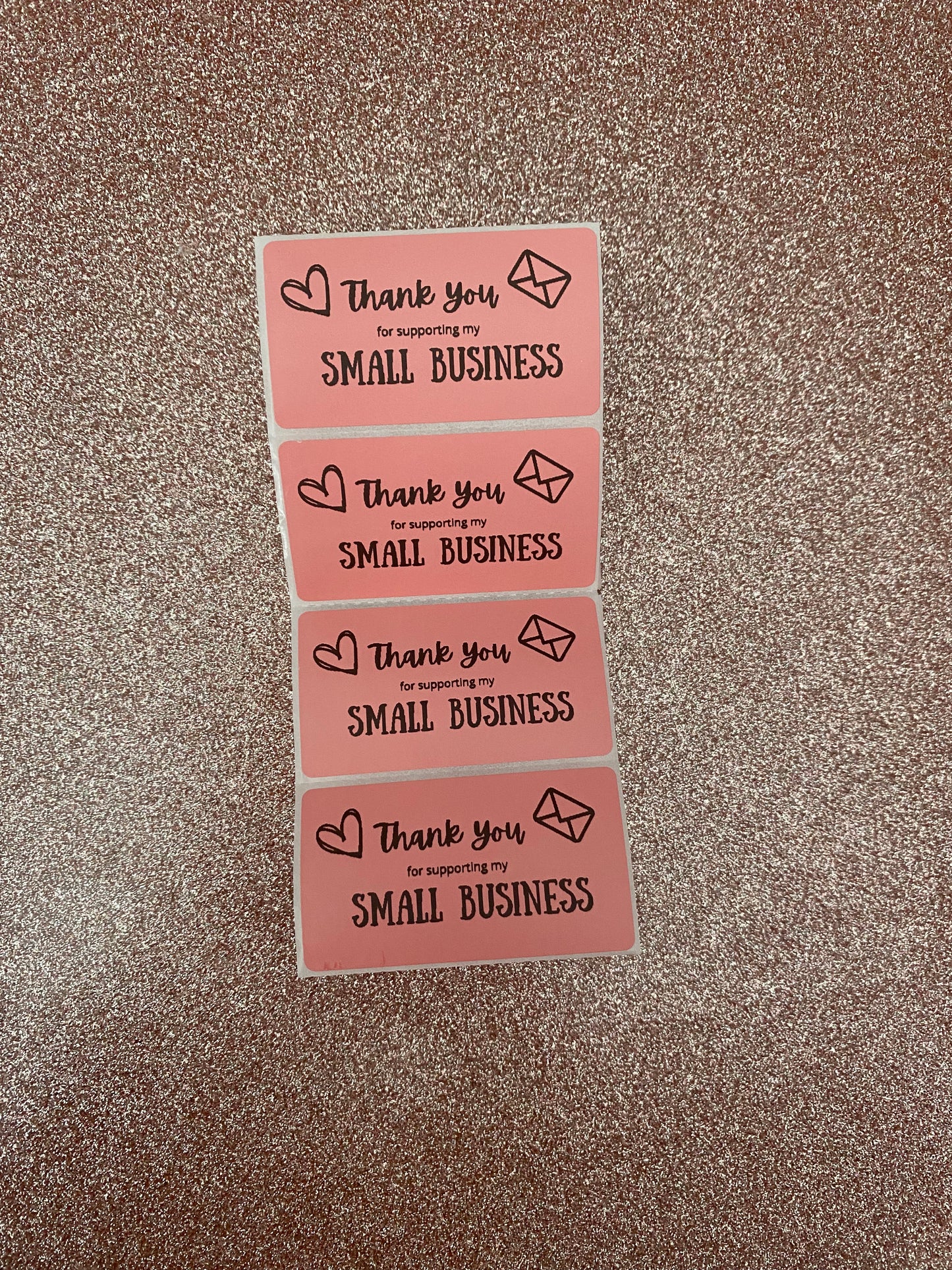 Small business pink stickers