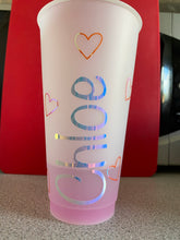 Load image into Gallery viewer, Colour changing personalised cold cup tumbler
