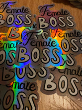 Load image into Gallery viewer, Female Boss holographic sticker
