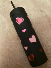 Load image into Gallery viewer, Love heart skinny tumblers
